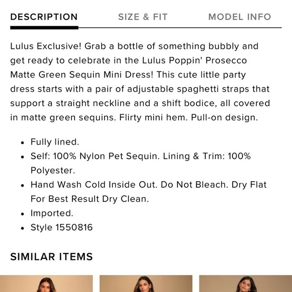 LULU’S Sequin Mini Dress dopamine Poppin Green forest sparkly shine festival S - Picture 4 of 16
